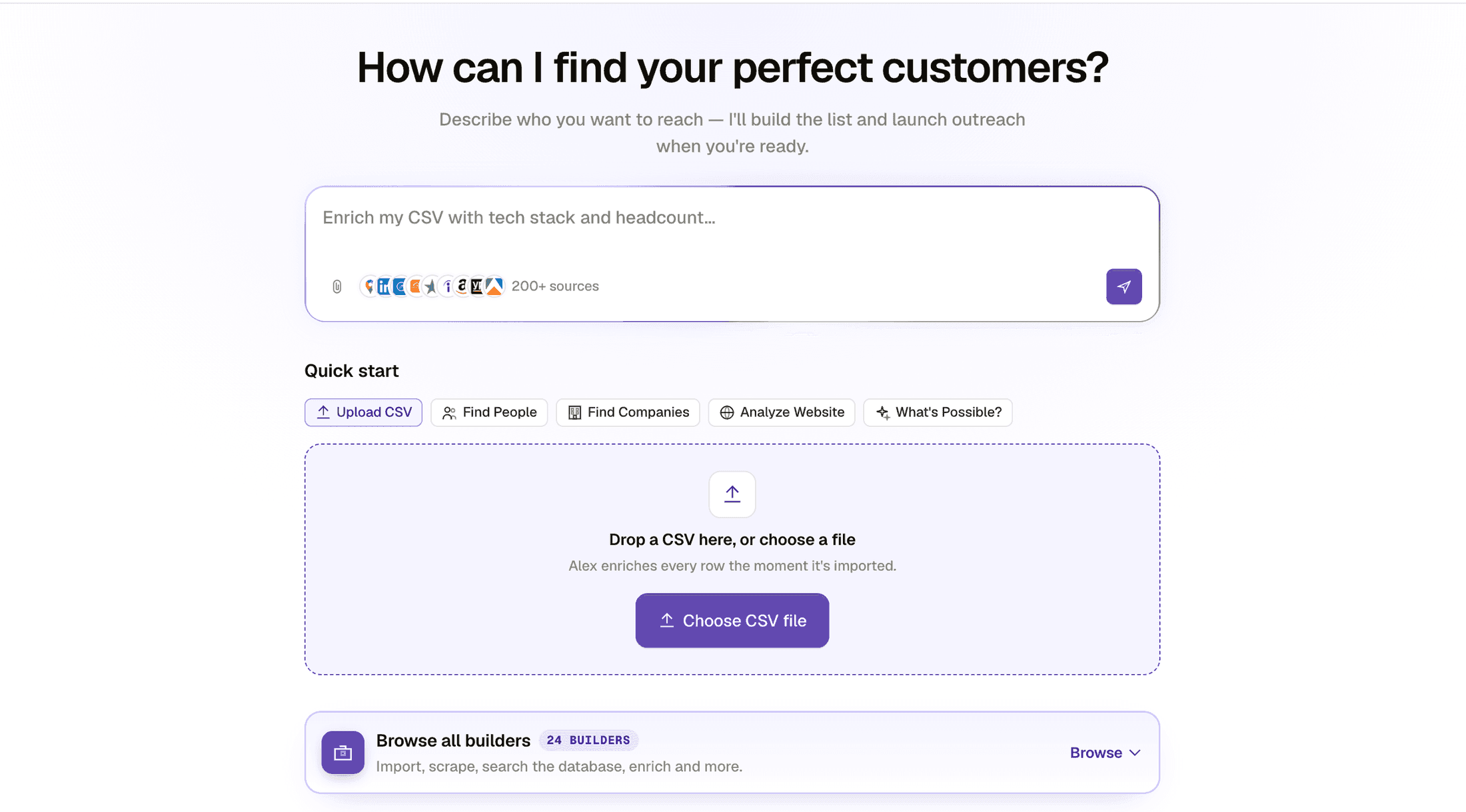 The Kuration dashboard with the New Research entry point